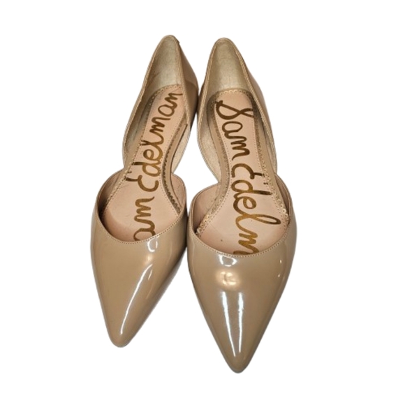 Sam Edelman Shoes - Sam Edelman Beige Patent Leather Heels